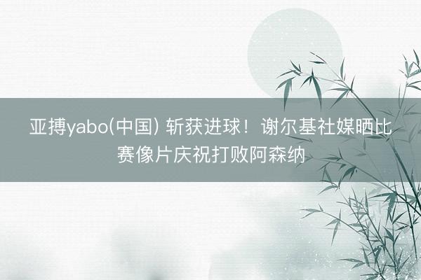 亚搏yabo(中国) 斩获进球！谢尔基社媒晒比赛像片庆祝打败阿森纳