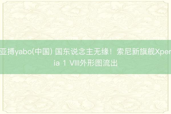 亚搏yabo(中国) 国东说念主无缘！索尼新旗舰Xperia 1 VIII外形图流出