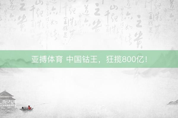 亚搏体育 中国钴王，狂揽800亿！