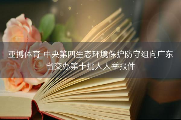 亚搏体育 中央第四生态环境保护防守组向广东省交办第十批人人举报件