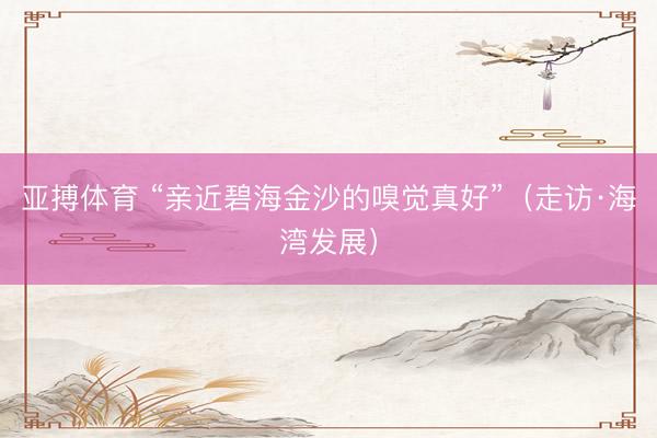亚搏体育 “亲近碧海金沙的嗅觉真好”(走访·海湾发展)